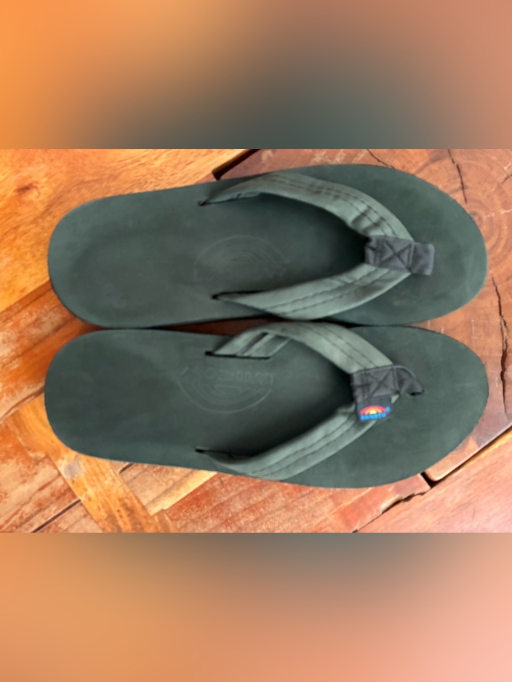 Men's Rainbow Sandals size large double layer size large (9.5-10.5)